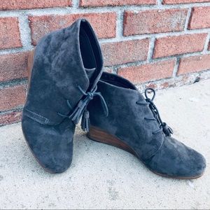 Dr Scholls Gray wedge Booties